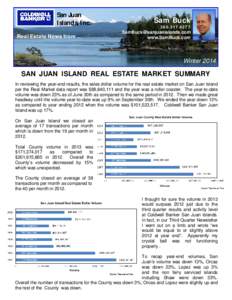 San Juan Islands, Inc. Real Estate News from ... Sam Buck[removed]