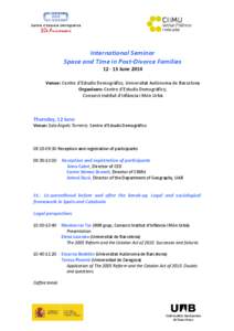 International Seminar Space and Time in Post-Divorce Families[removed]June 2014