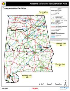 Alabama Statewide Transportation Plan  Transportation Facilities Legend