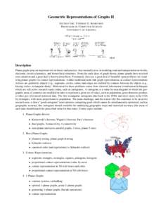 Geometric Representations of Graphs II I NSTRUCTOR : S TEPHEN G. KOBOUROV P ROFESSOR OF C OMPUTER S CIENCE U NIVERSITY OF A RIZONA  xkcd