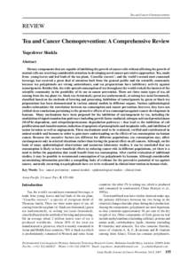Tea and Cancer Chemoprevention  REVIEW
