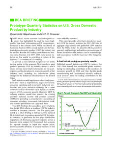 Prototype Quartery Statistics on U.S. Gross Domestic Product by Industry