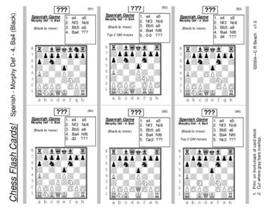 Ruy Lopez /  Hopkins Gambit / Sicilian Defence / Chess openings / Chess / Ruy Lopez