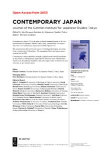 Microsoft Word - Contemporary Japan.doc