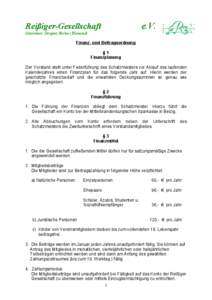 e.V.  Reißiger-Gesellschaft Schirmherr Dirigent Herbert Blomstedt  Finanz- und Beitragsordnung