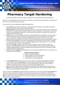 Prevention / Door / Pseudoephedrine / Target hardening / Methamphetamine / Security / Safety / Medicine