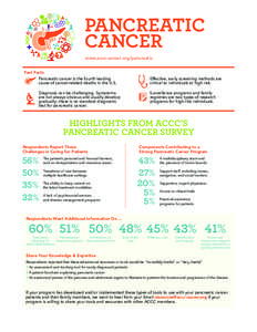 PANCREATIC CANCER www.accc-cancer.org/pancreatic Fast Facts  Pancreatic cancer is the fourth leading