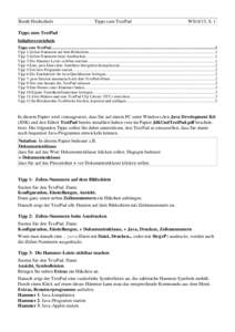 Beuth Hochschule  Tipps zum TextPad WS14/15, S. 1