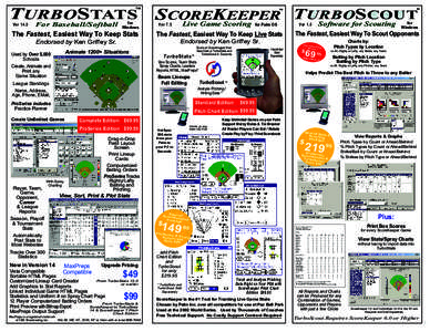 TURBO S TATS For Baseball/Softball  TM