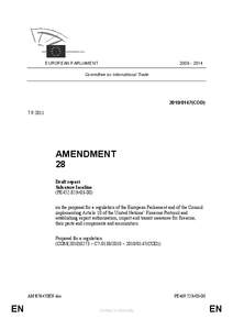 [removed]EUROPEAN PARLIAMENT Committee on International Trade[removed]COD)