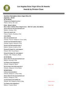 EVOO Result Book By Division Class