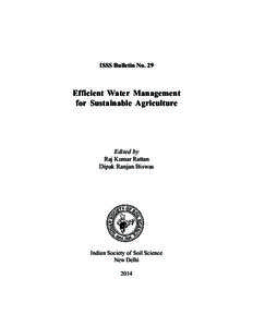 ISSS Bulletin No. 29  Efficient Water Management for Sustainable Agriculture  Edited by