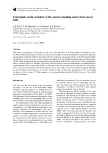 Marine Geophysical Researches 20: 157–170, 1998. © 1998 Kluwer Academic Publishers. Printed in the Netherlands[removed]Constraints on the structure of the Azores spreading center from gravity