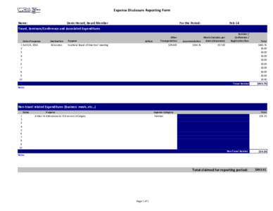 Expense / Edmonton / Denis Herard / Year of birth missing / Per diem