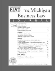 Michigan Business Law The J