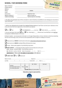 Microsoft Word - School booking form