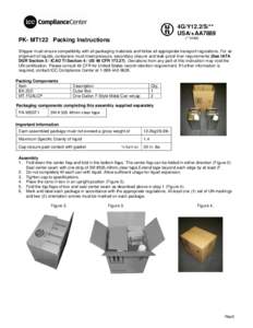 4G/Y12.2/S/** USA/+AA7889 (** DOM) PK- MT122 Packing Instructions