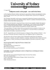 Northern Australia / Geography of the Northern Territory / Arnhem Land / Australian Aboriginal culture / Indigenous Australian music / Didgeridoo / NT Indigenous Music Awards / Clapstick / Mandawuy Yunupingu / Indigenous peoples of Australia / Australian Aboriginal music / Yolngu