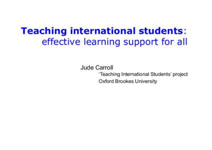 Teaching / Alternative education / International student / Student exchange / Education