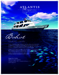Bohol  V I S AYA S S AFA R I La nostra reputazione di leader per vacanze subacquee di prima classe nelle Filippine si è ulteriormente rafforzata grazie al nostro yacht dedicato alle crociere subacquee, P/Y Atlantis Azor