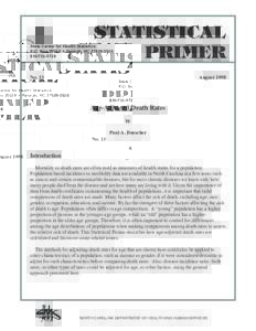 STATISTICAL PRIMER State Center for Health Statistics P.O. Box 29538 • Raleigh, NC[removed][removed]
