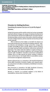 Cambridge University Press6 - Principles for Building Resilience: Sustaining Ecosystem Services in Social–Ecological Systems Edited by Reinette Biggs, Maja Schlüter and Michael L. Schoon Frontmatter M