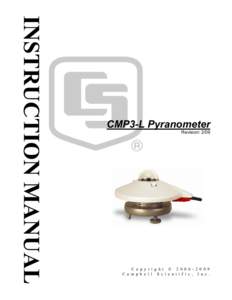 CMP3-L Pyranometer Instruction Manual