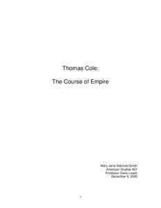 Thomas Cole: The Course of Empire