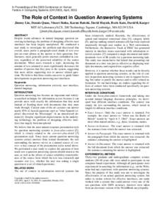 Computational linguistics / Natural language processing / Artificial intelligence applications / Artificial intelligence / Question answering / Question / User interface / Yes and no / Information science / Science / Information retrieval