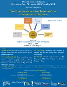 The University of Delaware,  Christiana Care, Nemours, MUSC, and ACCEL RESEARCH RETREAT  BIG DATA ANALYTICS FOR HEALTH CARE