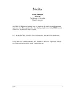 Mobiles Leland Wilkinson SPSS, Inc. Northwestern University [removed]