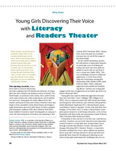 Debby Zambo  Young Girls Discovering Their Voice   with Literacy    and Readers Theater Cindy teaches second grade in