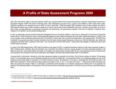 2009 Profile of State Assessment Programs