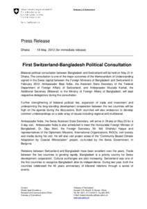 Microsoft Word - Press Release_Switzerland Bangladesh Political Consultation.doc