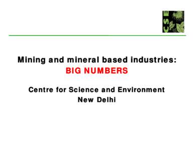 Microsoft PowerPoint - Mining and Mineral based session - SJ