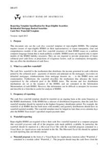 Reporting Template Specification for Repo-Eligible Securities Residential Mortgage Backed Securities Cash Flow Waterfall Template