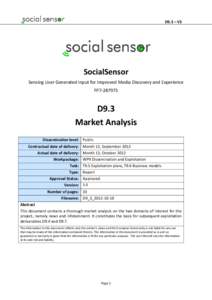 D9.3 – V3  SocialSensor Sensing User Generated Input for Improved Media Discovery and Experience FP7[removed]