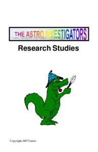 1  Research Studies Copyright 2007 Gators