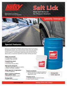 Road Salt Remover for Pressure Washers North America’s #1 Name in High-Pressure Cleaning Equipment