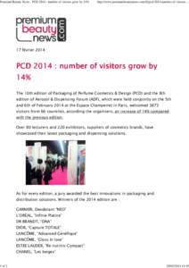 Premium Beauty News - PCD 2014 : number of visitors grow by 14%