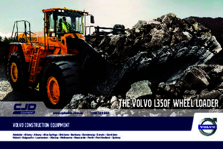 The volvo l350F wheel loader www.cjdvolvo.com.au[removed]volvo construction equipment