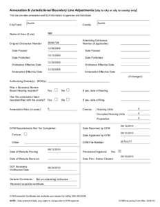 OFM Annexation Certificate Summary