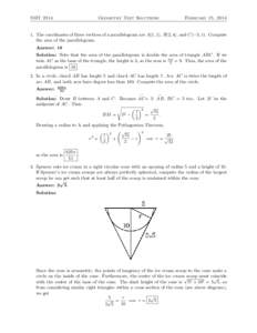 SMT[removed]Geometry Test Solutions February 15, 2014