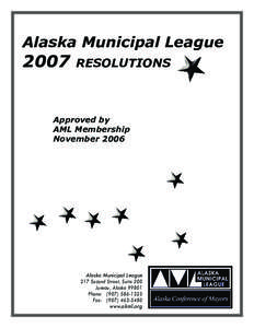 Alaska Municipal League[removed]RESOLUTIONS