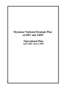 Myanmar National HIV and AIDS Operational Plan[removed]