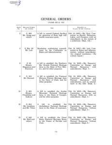 GENERAL ORDERS UNDER RULE VIII ORDER NO.  MEASURE NUMBER