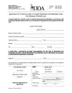 Microsoft Word - Dealer Application for a Permit to Sell Pesticides _2001_..