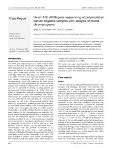 Gram-negative bacteria / Bacteriology / Molecular biology / Enterobacteria / 16S ribosomal RNA / Escherichia coli / DNA sequencing / Neisseria meningitidis / Bacteria / Biology / Microbiology