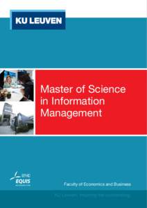 Master of Science in Information Management Faculty of Economics and Business