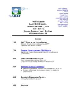 Worksession of the Lacey City Council